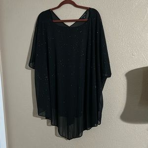 Black cover up for dress or swimsuit size L